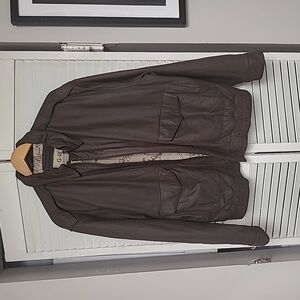 Leather men's authentic bomber jackets size large